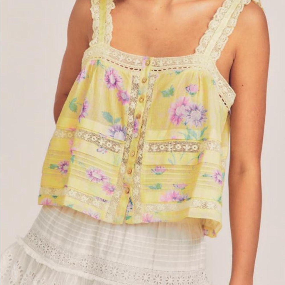 LoveShackFancy Sully Top Bright Azalea